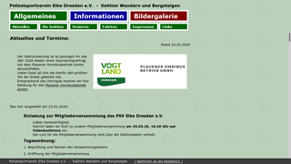 PSV Elbe Dresden e.V., Sektion Wandern und Bergsteigen