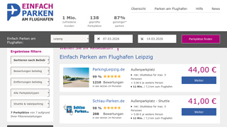 Parken Flughafen Leipzig - Parkplatzportal