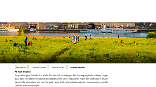 Ab nach drau�en! Dresdens sch�nste Wege, Routen, Strecken.