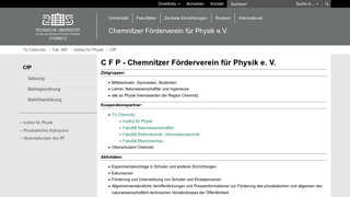 Chemnitzer F�rderverein f�r Physik e.V.